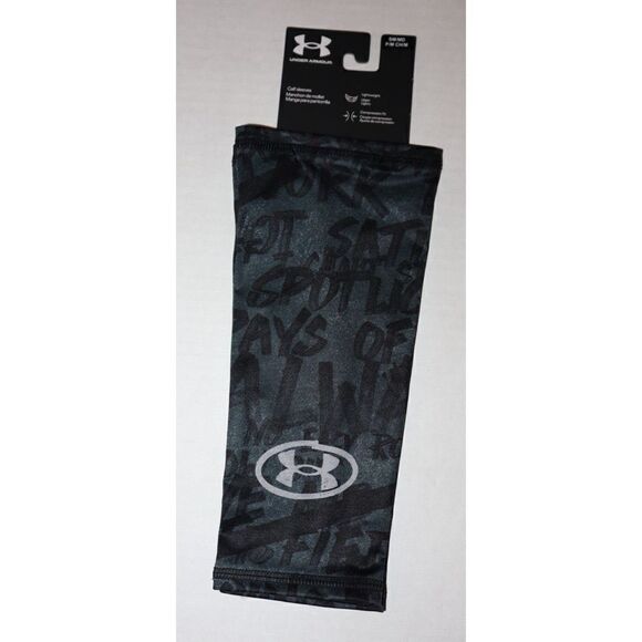Under Armour 1380014 003 Unisex Sz S/M Gray/Black Calf Compression Sleeves - Picture 1 of 5